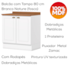 Bancada E Balcao Gourmet 146cm CE818 Americana Branco Nature Henn