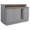Bancada E Balcao Gourmet 146cm CE818 Americana Cinza Nature Henn