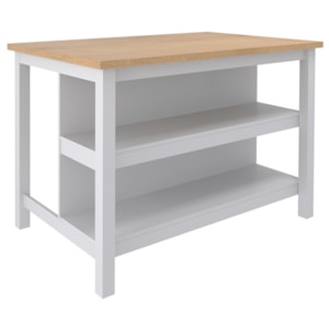 Bancada Ilha Cozinha 2 Prateleiras 120x80 cm CD1019 Cinza Dtall Bancada Ilha Cozinha 2 Prateleiras 120x80 cm CD1019 Cinza Dtall