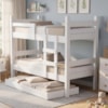 Beliche Solteiro Leticia Com Cama Auxiliar Mili MDF 199X95 cm Branco Decmade
