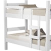 Beliche Solteiro Leticia Com Cama Auxiliar Mili MDF 199X95 cm Branco Decmade
