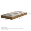Beliche Solteiro Leticia Com Cama Auxiliar Mili MDF 199X95 cm Nature Decmade