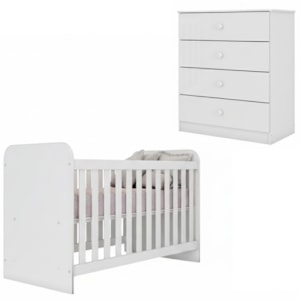 Berco Grade Fixa e Comoda 4 Gavetas Labirinto Branco Henn