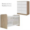 Berco Grade Fixa e Comoda 4 Gavetas Labirinto Rustico Branco Henn