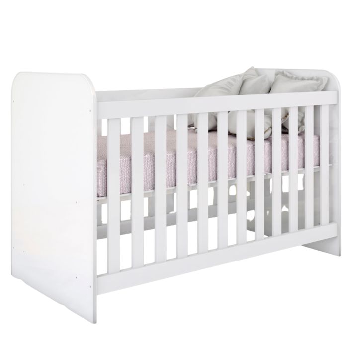 Berco Infantil Grade Fixa 133X66 cm Labirinto Branco Henn