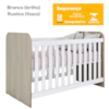 Berco Infantil Grade Fixa 133X66 cm Labirinto Rustico Branco Henn