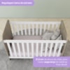Berco Infantil Grade Fixa 133X66 cm Labirinto Rustico Branco Henn
