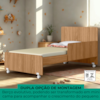 Berço Mini Cama 2 em 1 Com Rodizios 3200 Nature Branco PLLA
