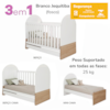 Berco Mini Cama e Guarda Roupa 3 P 2 G Magia Branco Jequitiba HP Henn