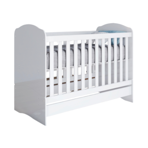 Berco Mini Cama Grade Fixa 133X68 cm Bala De Menta Branco Henn