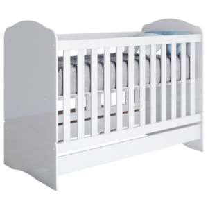 Berco Mini Cama Grade Fixa 133X68 cm Bala De Menta Branco Henn