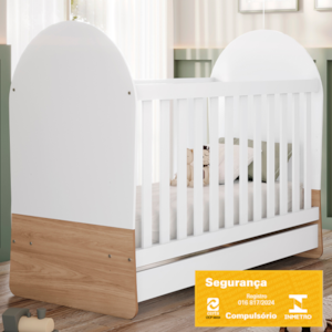 Berco Mini Cama Grade Fixa 133X69 cm Magia Branco Jequitiba HP Henn