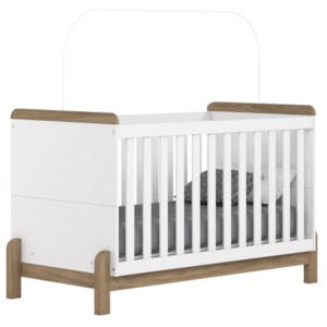 Berco Mini Cama Grade Fixa 145X76 cm Ternura Branco Jequitiba HP Henn
