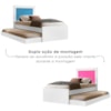 Bicama Cama Solteiro Com Cama Auxiliar MDF Luara Branco Decmade