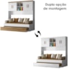 Bicama com Ponte 4 Portas Flex 3842 Branco Nature PLLA