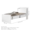 Bicama Solteiro 2 Gavetas 220X98 cm Com Bau E Cama Auxiliar MDF Branco Decmade