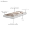 Bicama Solteiro 2 Gavetas 220X98 cm Com Bau E Cama Auxiliar MDF Branco Decmade
