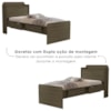 Bicama Solteiro 2 Gavetas 220X98 cm Com Bau E Cama Auxiliar MDF Castanho Decmade