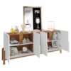 Buffet 190cm Adega 050520 E Cristaleira 4 Portas 50519 Branco Cedro DCASA