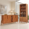 Buffet 190cm Adega 050520 E Cristaleira 4 Portas 50519 Cedro DCASA