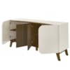 Buffet 4 Portas Sala de Jantar 160 cm 4505 Off White Pinho ARLY