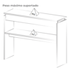 Buffet Aparador 1 Prateleira Vazada 100 Cm Pinho ARLY