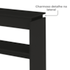 Buffet Aparador 1 Prateleira Vazada 100 Cm Preto ARLY
