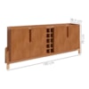 Buffet Aparador 190cm Com Adega 050520 Cedro DCASA