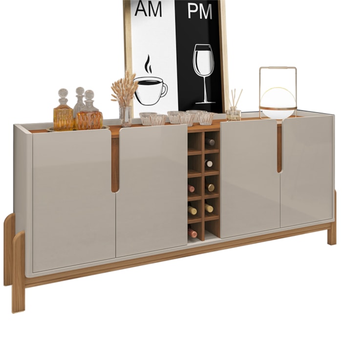 Buffet Aparador 190cm Com Adega 050520 Off White Cedro DCASA