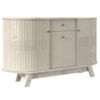 Buffet Aparador 3 Portas 136 cm Monza Calacata Off White MADETEC