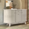 Buffet Aparador 3 Portas 136 cm Monza Calacata Off White MADETEC