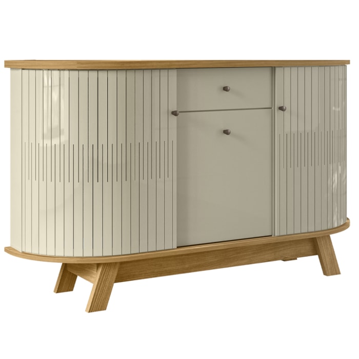 Buffet Aparador 3 Portas 136 cm Monza Cumaru Opala MADETEC