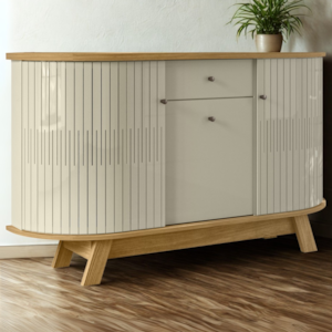 Buffet Aparador 3 Portas 136 cm Monza Cumaru Opala MADETEC
