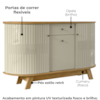 Buffet Aparador 3 Portas 136 cm Monza Cumaru Opala MADETEC
