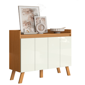 Buffet Aparador 4 Portas 108 cm 2003207 Cinamomo Branco ARMoveis