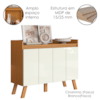 Buffet Aparador 4 Portas 108 cm 2003207 Cinamomo Branco ARMoveis