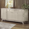 Buffet Aparador 4 Portas 183 cm Monaco Calacata Off White MADETEC