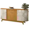 Buffet Aparador 4 Portas 183 cm Monaco Cinamomo Off White Madetec
