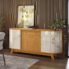 Buffet Aparador 4 Portas 183 cm Monaco Cinamomo Off White Madetec