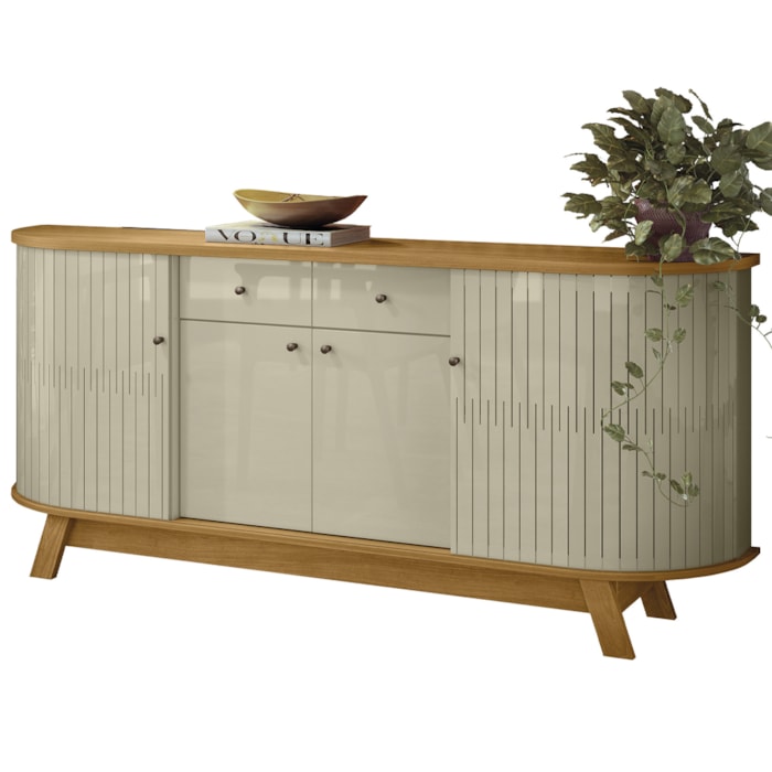 Buffet Aparador 4 Portas 183 cm Monaco Cumaru Opala MADETEC