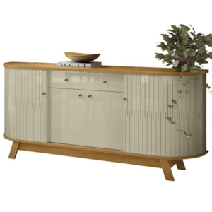 Buffet Aparador 4 Portas 183 cm Monaco Cumaru Opala MADETEC Buffet Aparador 4 Portas 183 cm Monaco Cumaru Opala MADETEC