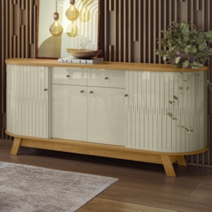 Buffet Aparador 4 Portas 183 cm Monaco Cumaru Opala MADETEC