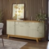 Buffet Aparador 4 Portas 183 cm Monaco Cumaru Opala MADETEC