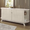 Buffet Aparador E Mesa De Centro Para Sala Estimon Calacata Off White MDT