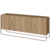 Buffet Aparador Organico 4 Portas 180 cm 28075 Hanover Dourado Artesano