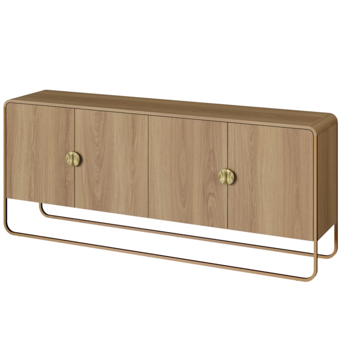 Buffet Aparador Organico 4 Portas 180 cm 28075 Hanover Dourado Artesano