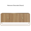 Buffet Aparador Organico 4 Portas 180 cm 28075 Hanover Dourado Artesano