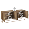 Buffet Aparador Organico 4 Portas 180 cm 28075 Hanover Dourado Artesano
