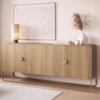 Buffet Aparador Organico 4 Portas 180 cm 28075 Hanover Dourado Artesano