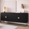 Buffet Aparador Organico 4 Portas 180 cm 28075 Nero Preto Artesano